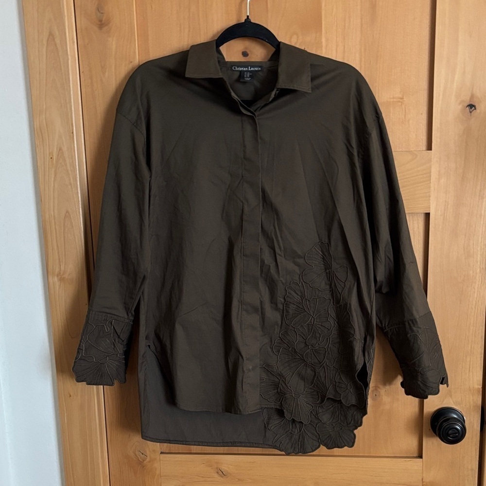 Christian Lacroix Rich Brown Collared Shirt